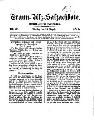 Traun-Alz-Salzachbote Dienstag 18. August 1874
