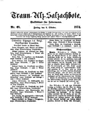 Traun-Alz-Salzachbote Freitag 9. Oktober 1874