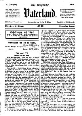 Das bayerische Vaterland Donnerstag 19. Februar 1874