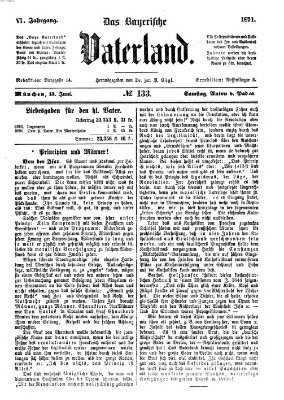 Das bayerische Vaterland Samstag 13. Juni 1874