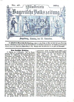 Illustrirte bayerische Volkszeitung Sonntag 22. November 1874