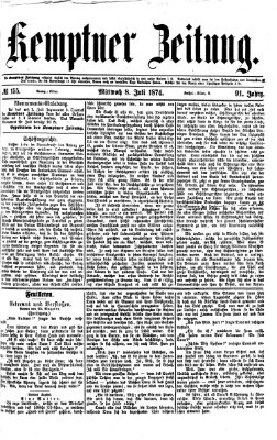 Kemptner Zeitung Mittwoch 8. Juli 1874