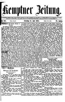 Kemptner Zeitung Dienstag 21. Juli 1874