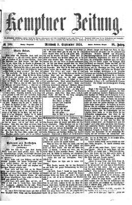 Kemptner Zeitung Mittwoch 9. September 1874
