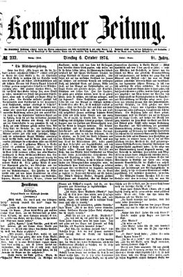 Kemptner Zeitung Dienstag 6. Oktober 1874