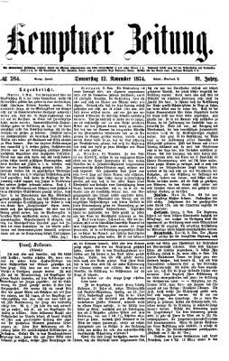 Kemptner Zeitung Donnerstag 12. November 1874