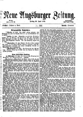 Neue Augsburger Zeitung Freitag 26. Juni 1874