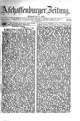 Aschaffenburger Zeitung Mittwoch 8. Juli 1874