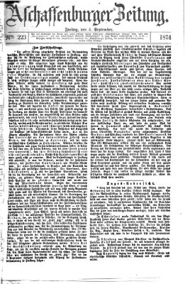 Aschaffenburger Zeitung Freitag 4. September 1874