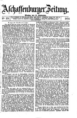 Aschaffenburger Zeitung Montag 14. September 1874