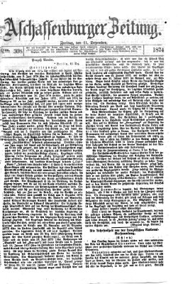 Aschaffenburger Zeitung Freitag 11. Dezember 1874