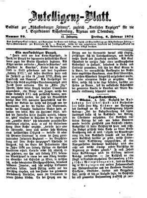 Aschaffenburger Zeitung Freitag 6. Februar 1874