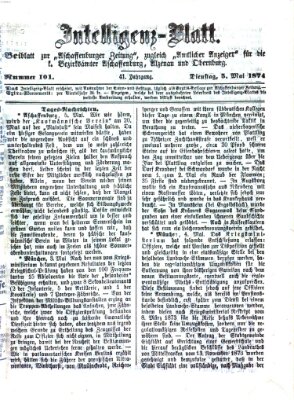 Aschaffenburger Zeitung Dienstag 5. Mai 1874