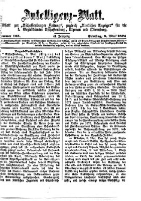 Aschaffenburger Zeitung Samstag 9. Mai 1874