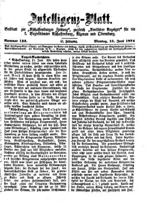 Aschaffenburger Zeitung Montag 15. Juni 1874