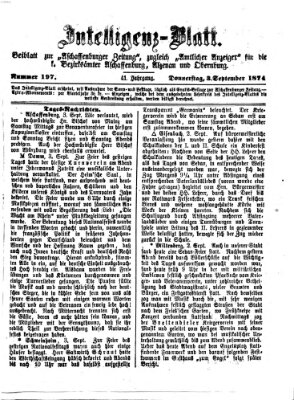 Aschaffenburger Zeitung Donnerstag 3. September 1874
