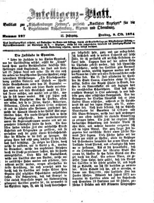 Aschaffenburger Zeitung Freitag 9. Oktober 1874