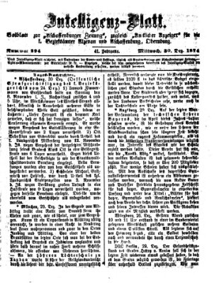 Aschaffenburger Zeitung Mittwoch 30. Dezember 1874