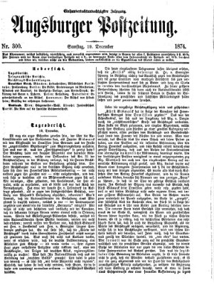 Augsburger Postzeitung Samstag 19. Dezember 1874