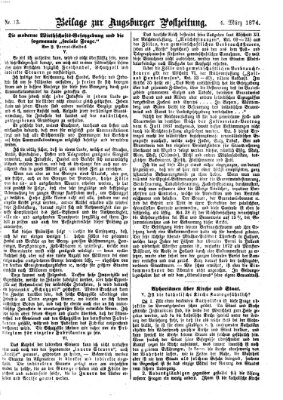 Augsburger Postzeitung Mittwoch 4. März 1874