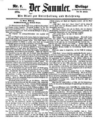 Der Sammler (Augsburger Abendzeitung) Dienstag 20. Januar 1874