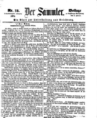 Der Sammler (Augsburger Abendzeitung) Dienstag 3. Februar 1874
