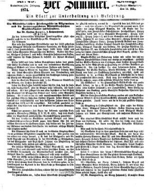 Der Sammler (Augsburger Abendzeitung) Samstag 14. März 1874