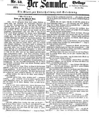 Der Sammler (Augsburger Abendzeitung) Dienstag 12. Mai 1874