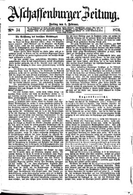 Aschaffenburger Zeitung Freitag 6. Februar 1874