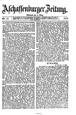 Aschaffenburger Zeitung Mittwoch 4. März 1874