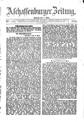 Aschaffenburger Zeitung Freitag 1. Mai 1874