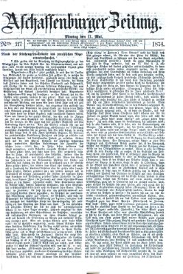 Aschaffenburger Zeitung Montag 11. Mai 1874