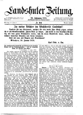 Landshuter Zeitung Sonntag 18. Januar 1874