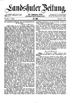 Landshuter Zeitung Samstag 7. März 1874