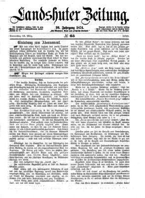 Landshuter Zeitung Donnerstag 19. März 1874
