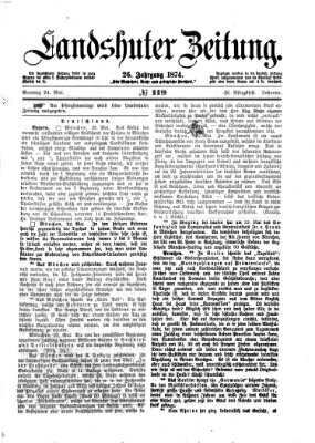 Landshuter Zeitung Sonntag 24. Mai 1874