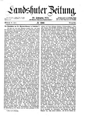Landshuter Zeitung Mittwoch 10. Juni 1874