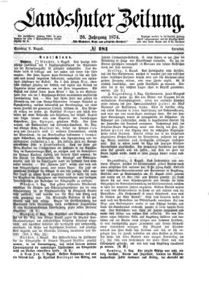 Landshuter Zeitung Samstag 8. August 1874