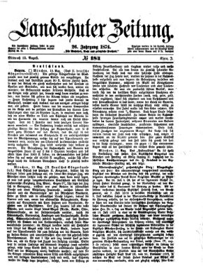 Landshuter Zeitung Mittwoch 12. August 1874