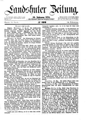 Landshuter Zeitung Samstag 29. August 1874