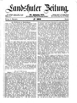 Landshuter Zeitung Freitag 11. September 1874