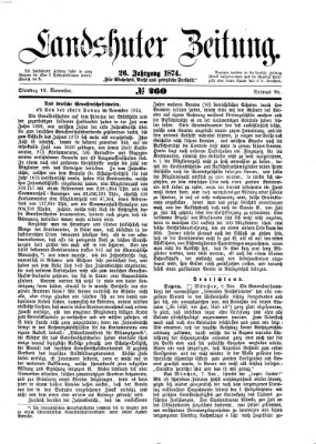 Landshuter Zeitung Dienstag 10. November 1874