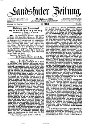 Landshuter Zeitung Samstag 19. Dezember 1874