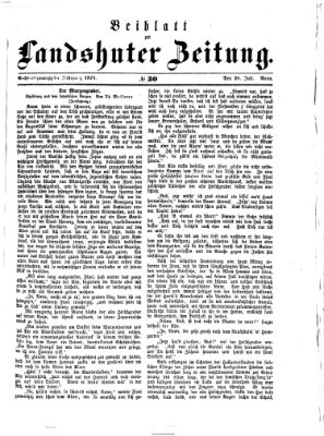 Landshuter Zeitung Sonntag 26. Juli 1874