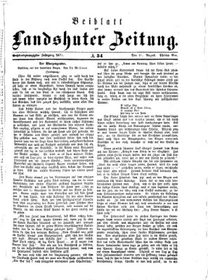 Landshuter Zeitung Sonntag 23. August 1874