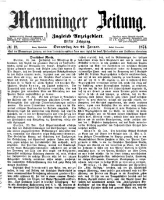 Memminger Zeitung Donnerstag 22. Januar 1874