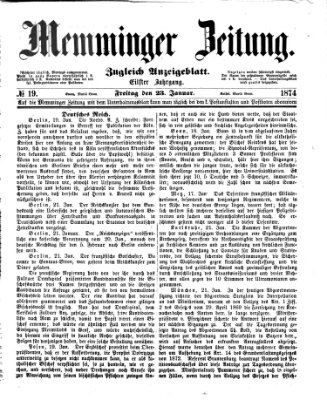 Memminger Zeitung Freitag 23. Januar 1874