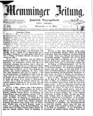 Memminger Zeitung Mittwoch 6. Mai 1874