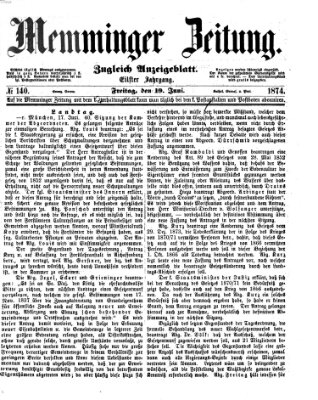 Memminger Zeitung Freitag 19. Juni 1874