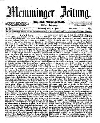 Memminger Zeitung Sonntag 5. Juli 1874